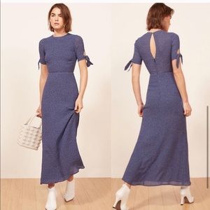 Reformation Amsterdam Dress Hyacinth Print